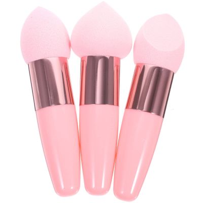 FRCOLOR 3pcs Multifunctional Makeup Sponge Soft Dual-use Cosmetic Pens for Application for Everyday and Professional Makeup Use Washable and Skin-friendly Sponges