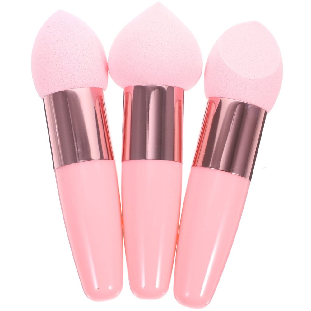 FRCOLOR 3pcs Multifunctional Makeup Sponge Soft Dual-use Cosmetic Pens for Application for Everyday and Professional Makeup Use Washable and Skin-friendly Sponges