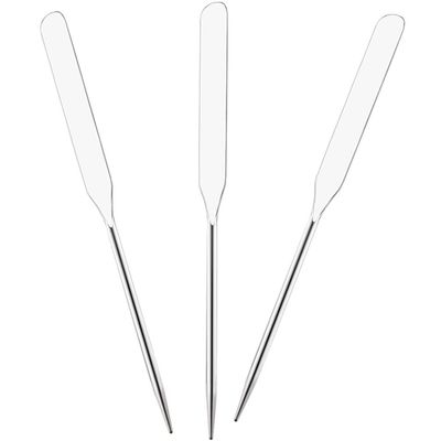 Uonlytech 3pcs Stainless Steel Makeup Spatula Tool for Mixing Cosmetics Nail Polish and Face Easy to Clean Cosmetic Mixing Tools