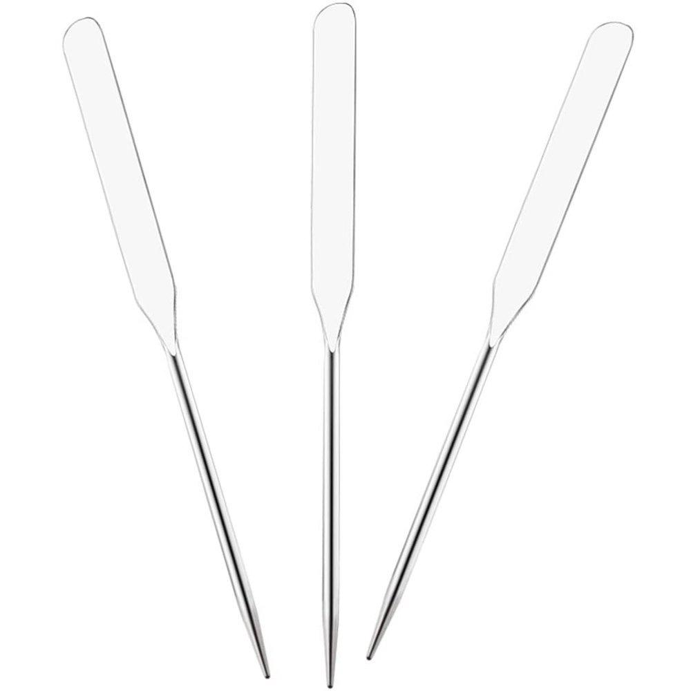 Uonlytech 3pcs Stainless Steel Makeup Spatula Tool for Mixing Cosmetics Nail Polish and Face Easy to Clean Cosmetic Mixing Tools