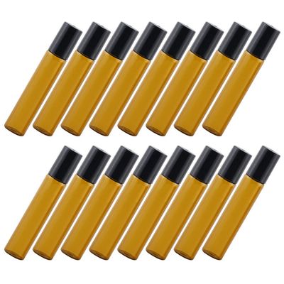 OSALADI 20pcs Essential Oil Bottle Roller for Essential Oils Oil Roller Bottles Glass Perfume Essential Oils Roller Lip Gloss Roller Holder Roller Sub Bottles Hole Travel Abs Massage