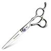 XUANFENG Bamboo Handle 6 inch for Home or Barber Store Cutting Scissors and thinning Scissors 440C Steel Hair Scissors haircutting Scissors (Silver Cutting Scissors) view 1