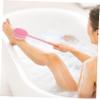 Mikinona Ergonomic Bath Brush Set Silicone Pp Material Back Brush for Shower Bath Scrubber for Cleaning Bathroom view 3
