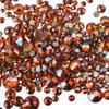 Rhinestones flat back gems round DIY decorative Nail Face and apparel accessories ss3-20 mix size(4320pcs amber) view 1