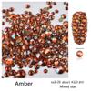 Rhinestones flat back gems round DIY decorative Nail Face and apparel accessories ss3-20 mix size(4320pcs amber) view 3