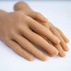 A Pair Hand Nail Art Soft Practice Hands Flexible Silicone Prosthetic Hands Manicure Tools - Fingers can be Bent - Reusable, for Tattoo Artists and Beginners (Wheat) view 4