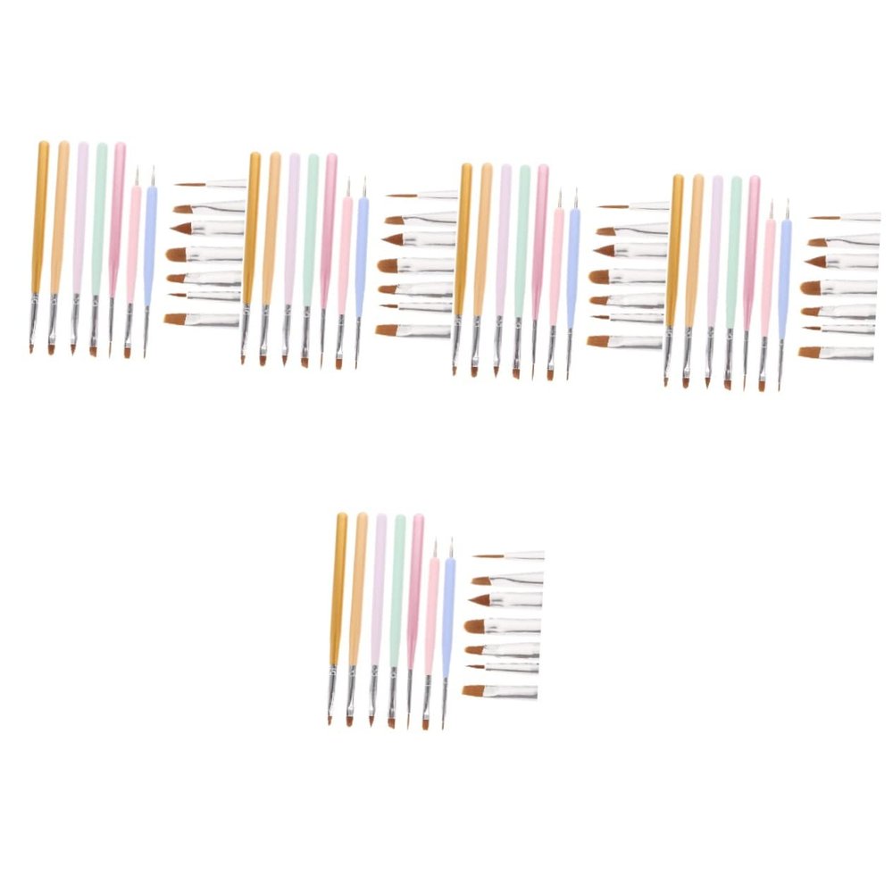 Beaupretty 35pcs Nail Art Paintbrush Pen Nail Art Painting Tools Manicure Brush Pen for Beginners