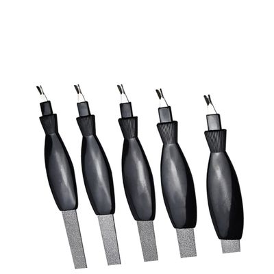 Beaupretty 12pcs Nail File Cuticle Knife Set Stainless Steel Manicure Tools Nail Pusher Cuticle Remover