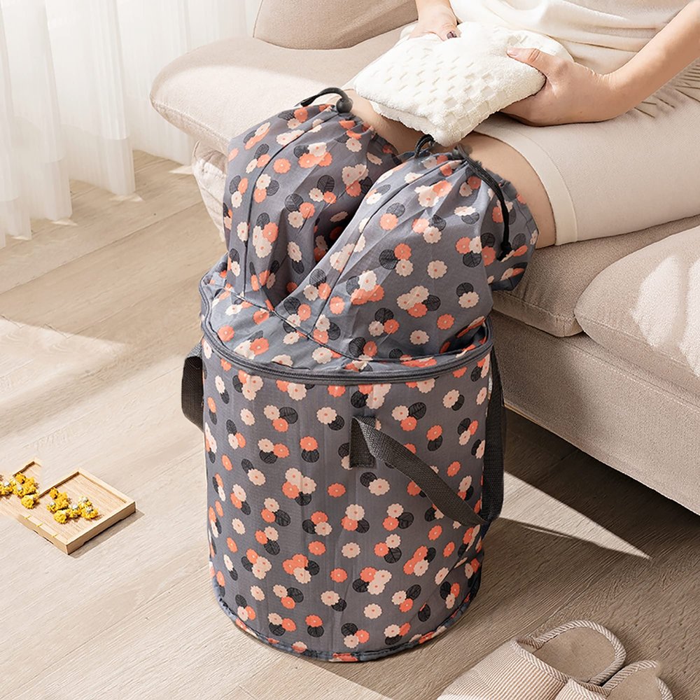 3 In 1 Foot Bath Tub Foot Bucket For Soaking Feet Multifunctional Laundry Bucket Storage Bags Beam Design Portable Travel Collapsible Foot Basin With Handheld On Both Sides Removable Insulation Cover