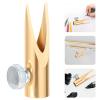 Beavorty Hand Tools Eyebrow Pencil Sharper Duckbill Sharpener Manual Makeup Sharpening Tool for Eyebrow Lip Pencils Cosmetic Pencil Eyeliner Lipliner Pencils Golden Color view 2