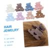 Mikinona 9pcs Cartoon Clamps Fuzzy Mini Jaw Clips Claw Clips for Women Girls Party view 2