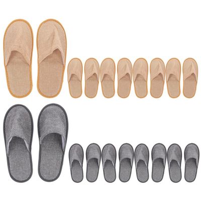 Ciieeo 10pairs Portable Travel Slippers for Men and Women Comfy Closed Toe Folding Slippers Skid Design for Hotels Home and Spas Includes