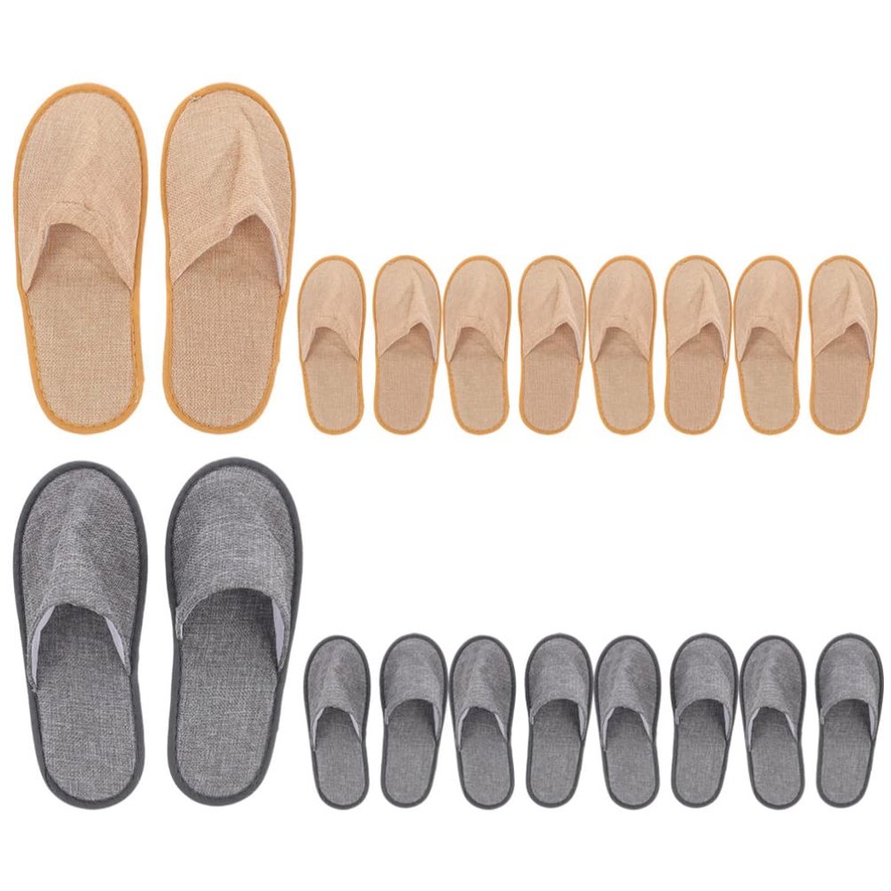 Ciieeo 10pairs Portable Travel Slippers for Men and Women Comfy Closed Toe Folding Slippers Skid Design for Hotels Home and Spas Includes