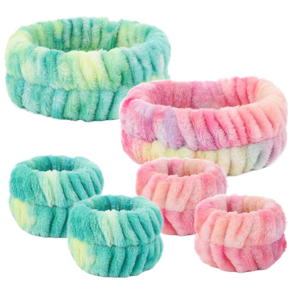 Acenail Spa Headband for Washing Face Makeup Head Band Skincare Headbands Fuzzy Wrist Bands Soft Facial Hair Bands Coral Fleece Towel Hair Band Shower Skin Care Head Bands Face Wash Headbands for