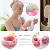 Acenail Spa Headband for Washing Face Makeup Head Band Skincare Headbands Fuzzy Wrist Bands Soft Facial Hair Bands Coral Fleece Towel Hair Band Shower Skin Care Head Bands Face Wash Headbands for view 3