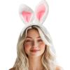 Acenail Bunny Ears White Rabbit Ears Furry Bunny Ears Headbands Cosplay Accessories Party Costume Hair Accessories for Women(A-Classic) view 1
