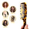 Large Wide Tooth Hair Comb, LADYAMZ [Tortoise Shell] Cellulose Acetate Round Tooth Comb for Straight/Curly Hair,Short/Long Hair Women Men or Kids, Easy Detangling Wet or Dry, Anti-static(2pcs) view 4