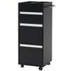 BarberPub Salon Trolley with Drawers Barber Cart Storage Cabinet Beauty Organizer Spa Equipment 2039 (Black) view 1