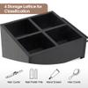 BarberPub Salon Trolley with Drawers Barber Cart Storage Cabinet Beauty Organizer Spa Equipment 2039 (Black) view 3