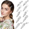OIIKI Metal Hair Accessories: Star, Heart, Butterfly Snap Clips and Punk Silver Hairpins for Women and Girls view 1