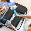 Gerrii 6 Pcs Preppy Patch Makeup Bag PU Leather Cosmetic Bag Waterproof Neat Travel Toiletry Pouch Portable Makeup Bag for Women Friends Cosmetic Organizer Travel Toiletry Pencil Case (Black) view 4
