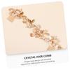 minkissy Luxurious Bridal Hair Comb and Accents Elegant Floral Headband Accessory for Weddings Brides and Special Occasions Design for Lasting Beauty view 2