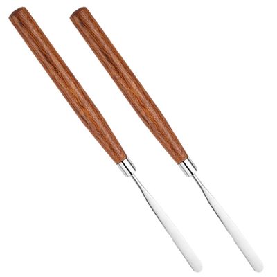 Uonlytech 2pcs Beauty Spatula Handle Makeup Mixing Tools for Foundation Face Nail Polish Easy to Clean for Salons Mixing