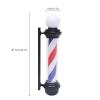 CeRaBuRET 32-inch Barber Pole Red White Blue Stripes with LED Light, Traditional Barber Pole Outside Barber Shop Rotating Light Sign Light Box, 32 * 7.5in view 2