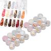 Nail Stickers, 2 Box 12 Styles Nail Foil, Nail Art Decals Stickers Fragments Nail Foil Art Nail Charm, Personally Constructed Manicure Nails Design Decal Decoration Gold Silver Leaf Flakes view 3