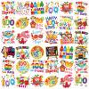 100th Day Of School Temporary Tattoos, 72 pcs Happy 100 Days of School Face Tattoos for Kids 100 Days Smarter Party Supplies, Hooray 100 Days Tattoo Stickers for 100Days Party Decoration, 100 Day of School Gift Bags Fillers view 1