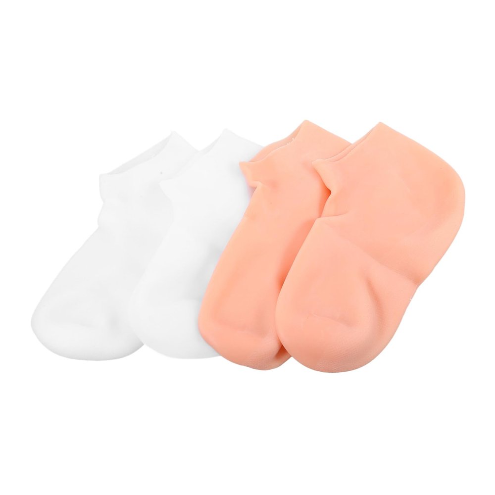Beavorty 2pairs Moisturizing Foot Cover Socks for Cracked Feet of Hydrating Spa Socks for Smooth Skin Exfoliating Treatment