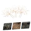 KALLORY 3pcs Head Stick Accessories Hair U Pink Brides Shaped Fork Ornament Crystal Shape Bridesmaids Forks U- Flower Grils Bridesmaid Elegant Wedding Clip Women Leaf Hairpin Pearl Pearls view 3