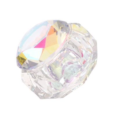 KALLORY Crystal Nail Art Dappen Dish Multi-functional Liquid Powder Mixing Bowl Stylish Water-resistant Crystal Cup for Nail and Home Use for Women