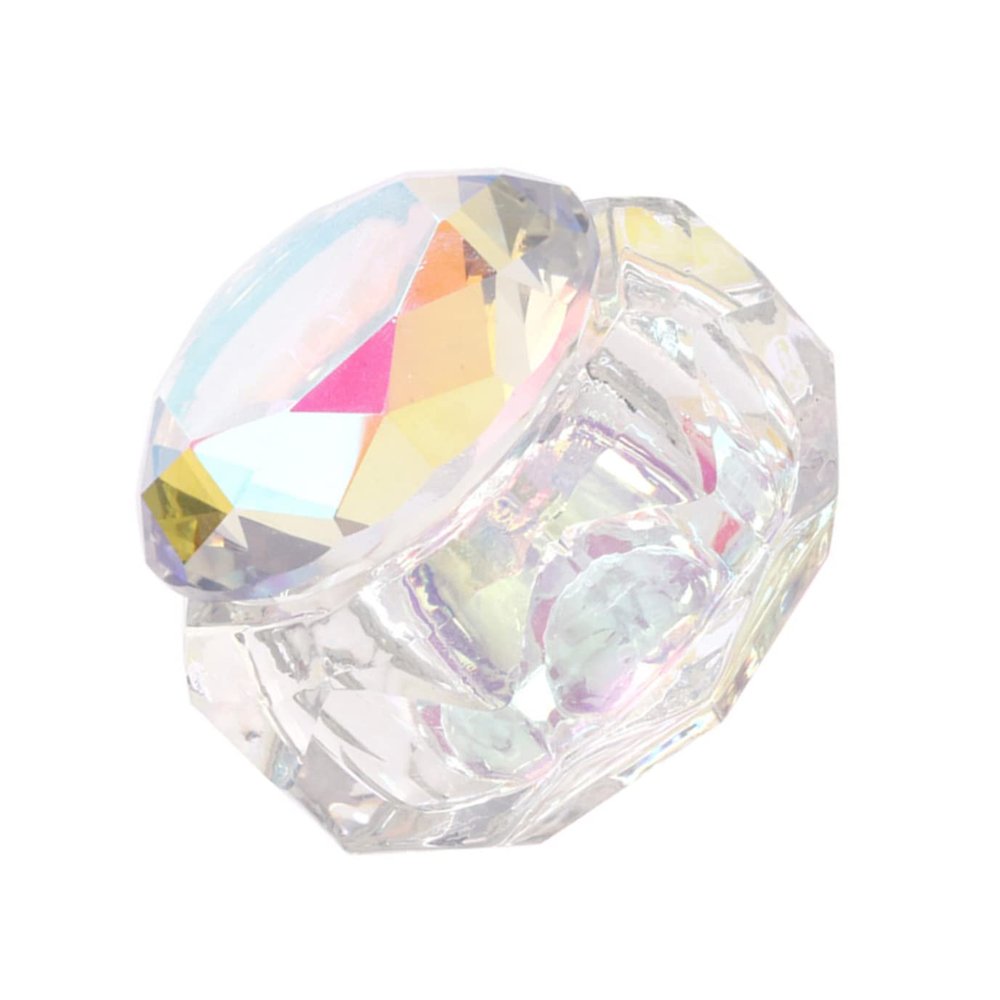 KALLORY Crystal Nail Art Dappen Dish Multi-functional Liquid Powder Mixing Bowl Stylish Water-resistant Crystal Cup for Nail and Home Use for Women