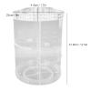 360 Degree Rotation Clear Cosmetics Makeup Organizer Acrylic Jewelry Nail Polish Makeup Container Vanity Desktop Sundries Storage Box for Vanity Skincare Countertop Desk(12.5x9x1.7in) view 2