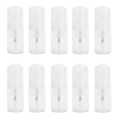 10Pcs 30ml Pump Bottle Foaming Soap Dispenser Clear Plastic Lotion Bottles Shampoo Bottles Screw Type Bottle Mouth Design Reusable Press Lotion Containers for Lotions,Shampoo,Shower Gels