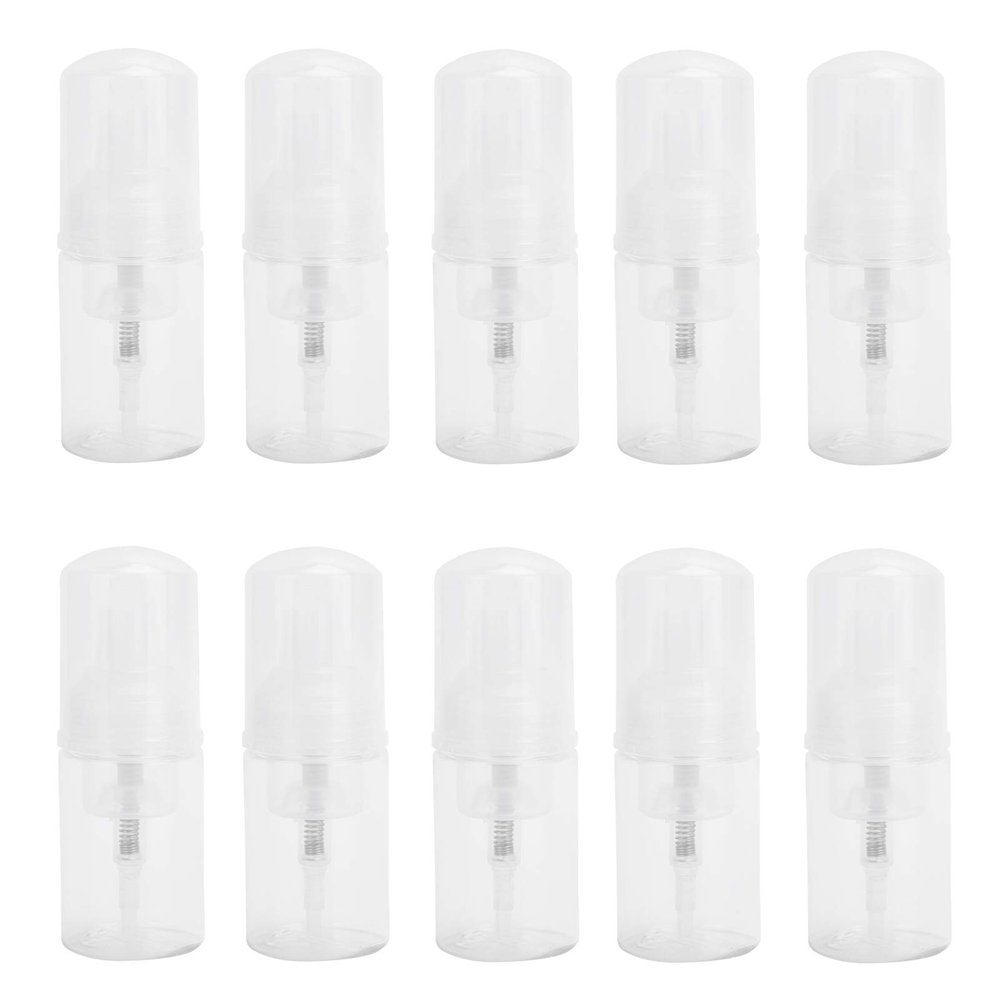 10Pcs 30ml Pump Bottle Foaming Soap Dispenser Clear Plastic Lotion Bottles Shampoo Bottles Screw Type Bottle Mouth Design Reusable Press Lotion Containers for Lotions,Shampoo,Shower Gels
