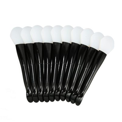 10pcs Facial Mask Brush, Silicone Dual Sided Mask Applicator Brush Soft Face Mask Applicator with Spoon for Women Girls