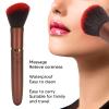 Electric Rotating Makeup Brush, 10 Speed Vibration,USB Charging Face Brush Powder Brush for Blush Highlighting Liquid Cream (Brown Oblique Head) view 2