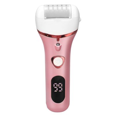 Electric Foot Callus Remover, Portable Rechargeable Electronic Foot Scrubber Feet Care File for Hard Cracked Dead Skin and Powerful Pedicure Spa (Pink)