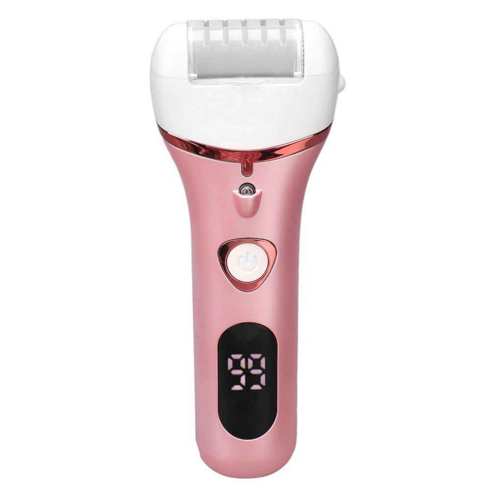 Electric Foot Callus Remover, Portable Rechargeable Electronic Foot Scrubber Feet Care File for Hard Cracked Dead Skin and Powerful Pedicure Spa (Pink)