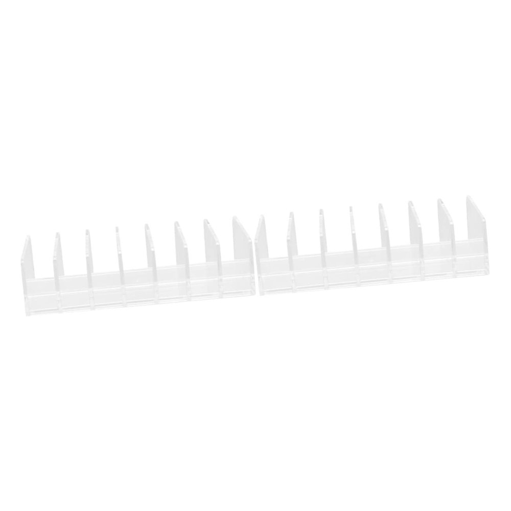 Mikinona 2pcs Eye Shadow Organizer Vertical Divided Makeup Rack for Easy Access to Blush Lip and Eye Shadows Cosmetic Dividers for Tidy Storage Vanities and Bathroom Counters Compartment