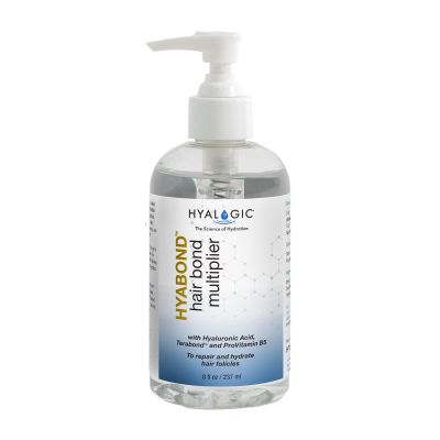 Hyalogic Hair Bonding Treatment Hyabond w/Hyaluronic Acid (HA), TeraBond & Pro-Vitamin B5 8oz - Spa Quality Repair of Split Ends, Color, Bleaching, Heat and Chemical Damaged Hair