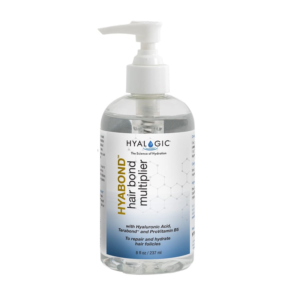 Hyalogic Hair Bonding Treatment Hyabond w/Hyaluronic Acid (HA), TeraBond & Pro-Vitamin B5 8oz - Spa Quality Repair of Split Ends, Color, Bleaching, Heat and Chemical Damaged Hair