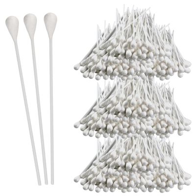 Oversized Swabs [Pack of 300] Extra-Long 8" Rayon Tipped Applicators with Large 1/2" Diameter Swab - Non-sterile Plastic Shaft (300)