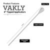 Oversized Swabs [Pack of 300] Extra-Long 8" Rayon Tipped Applicators with Large 1/2" Diameter Swab - Non-sterile Plastic Shaft (300) view 2