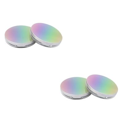 minkissy 4pcs Cosmetics Powder Box Empty Loose Powder Cases Makeup Container Leak Design