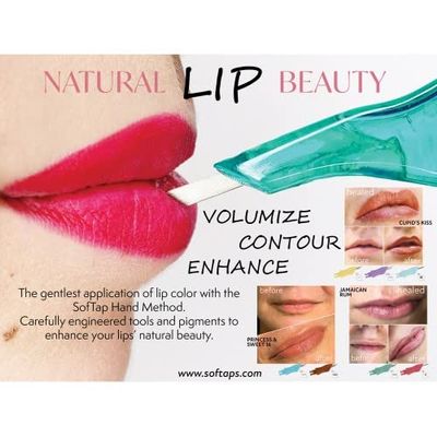 SofTap Permanent Makeup Poster for Advertising or Display for Storefront or Studio Eyeliner, Brow, Color, Needle for Education (Lip: Before and After)