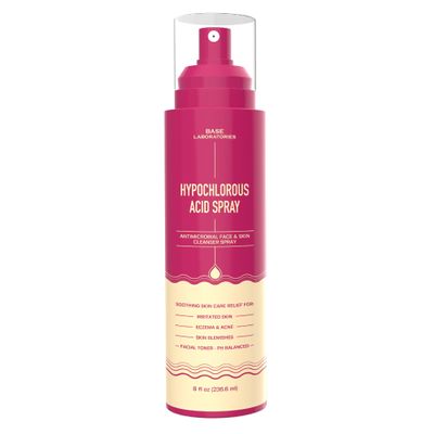 BASE LABORATORIES Hypochlorous Acid Spray for Face & Skin | 8 oz | Facial Daily Skin Repair Solution for Sensitive Skin, Redness, Irritations, Eczema, Acne. Hypochlrous HOCL Molecule Spray