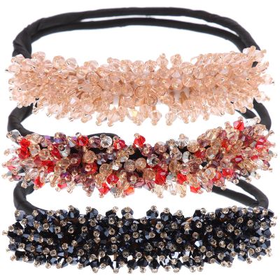 minkissy 3pcs Meatball Hair Iron Rhinestone Bun Maker Small Elastic Hair Bands Women Hair Bun Maker Braider Hair Crimper Hair Bun Accessories Hair Curler Bun Maker for Hair Buns Crystal